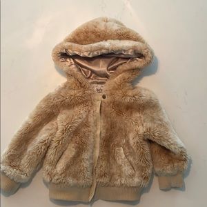 Toddler (2T) Girls silk-lined faux fur jacket